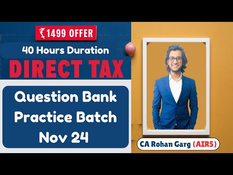 QB Preparation Batch launch Announcement CA Final DT Nov 24 (CA Rohan Garg AIR5)