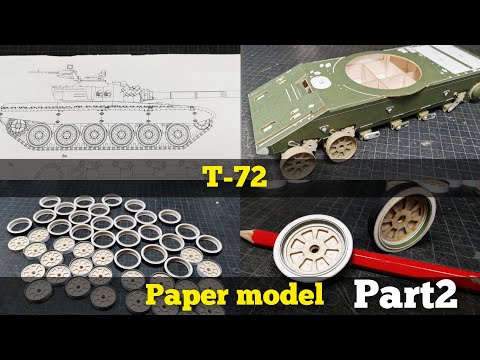 #2 T-72 paper model scale 1/25  Angraf model kartonowy (part2)