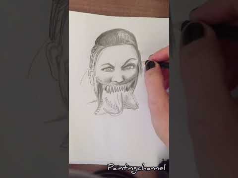 Drawing Mileena full face Mortal Kombat 1