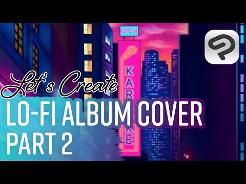 How to paint a neon cityscape for album art | JudithzzYuko