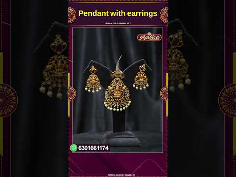 #Shorts #locketwithearrings | 1Gram Gold Jewellery | Ambica Fashion Jewellery