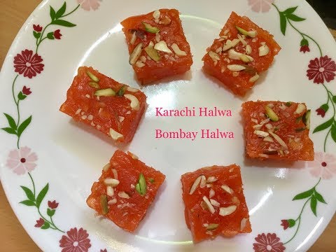 బొంబాయి కరాచీ హల్వా with Tips || Karachi Halwa || Bombay Karachi Halwa || Corn Flour Halwa(Sweet)