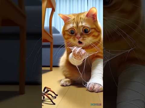 Spider Cat 🐈 || Bedtime stories || #catslover #cats #shortsviral #shorts #viralvideo @IconicTeller