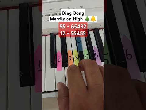 Easy Piano Tutorial: 'Ding Dong Merrily on High' 🎹 #shorts #pianotutorial #christmas