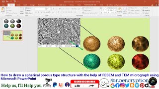 How to draw a spherical porous type structure using FESEM & TEM image via Microsoft PowerPoint