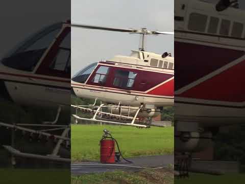 Helicopter Bell 206B spraying flight/ヘリコプター散布#helicopter spraying