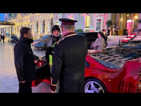 Lando Norris with his F40 in Monaco Celebrating his victory buying a Richard Mille!