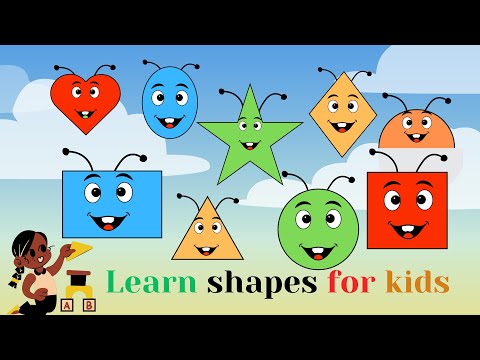 Learn 2D shapes for kids. learn about objects shapes. kids educational video