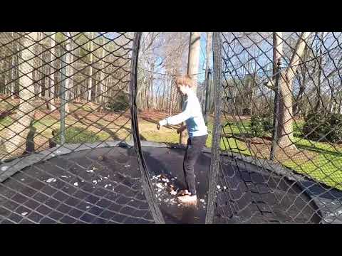 TRAMPOLINE VS. ICE **EXTREMELY COLD**