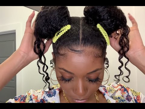 2 Cute Hairstyles using African Pride Moisture Miracle Aloe & Coconut Water Curl Defining Gel