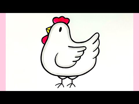 How to draw a hen step by step| Hen drawing