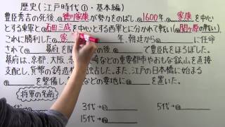 【社会】　　歴史－３９　　江戸時代①　・　基本編