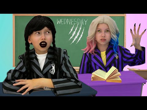 Wednesday Addams and Alice shows a good example of behavior Friendship at school