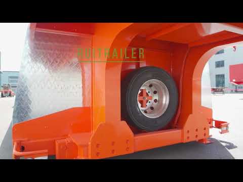 3 axle low-bed semi trailer with airbag suspension and drop deck design