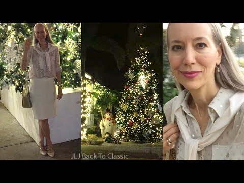 Vlog/Over 50: Dinner, Holiday Lights Naples FL; Date Night OOTD / Classic Fashion