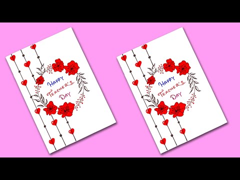 Simple and easy white paper Teacher's day card making  /Cute greeting Card for Teacher's day 2024