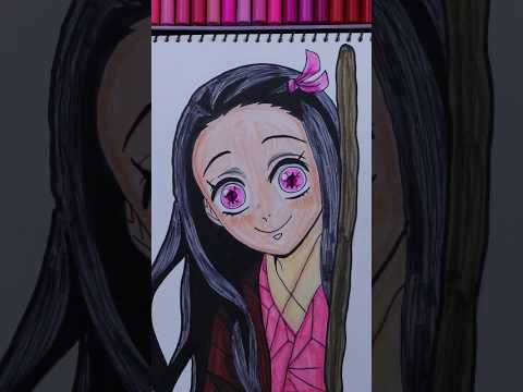 Nezuko Kamado Mmm at sketch book #shorts #anime #nezukokamado