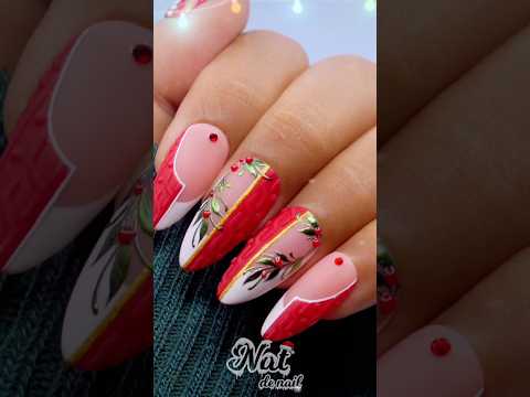 Christmas Nail Art Ideas #natdenail #short #nails #design #christmas #nailartathome