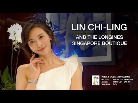 Lin Chi-Ling 林志玲 and the Longines Singapore Boutique