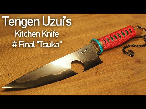 宇随天元の日輪刀風包丁を作ってみた。# 最終章 "柄" / Making Tengen's Katana kitchen knife from [Demon Slayer] # Final