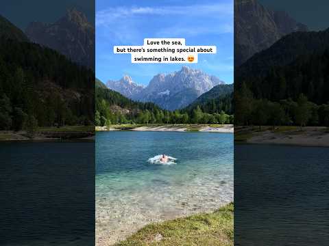 Swimming in the lake 😍 - Lake Jasna, Slovenia 🇸🇮