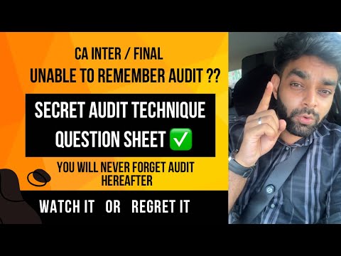 HOW TO REVISE AUDIT ?? ✅ ✅✅ How to study auditing ca inter and final