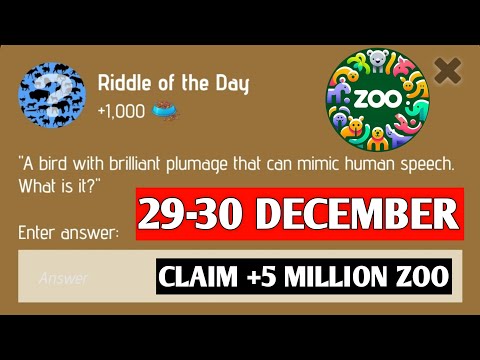 Riddle Of The Day Zoo 2 January | Zoo Rebus Of The Day | Rebus Of The Day Zoo