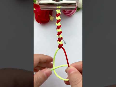 Simple and beautiful knot tutorial rope braiding skills sharing handmade DIY simple braided brac