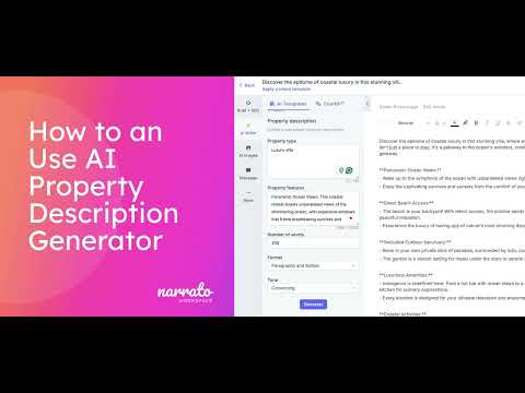 How to Use an AI Property Description Generator