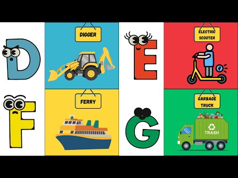 ABC Vehicle Song 🚗 | A to Z Vehicles for Kids | Fun Learning with Vehicles Song | #abcd #kids