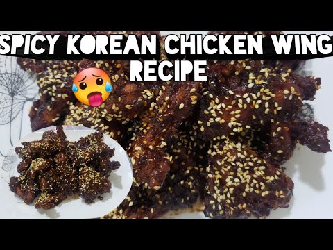 Spicy Korean chicken wings recipe [ MOROCCO +FILIPINA FAM ]