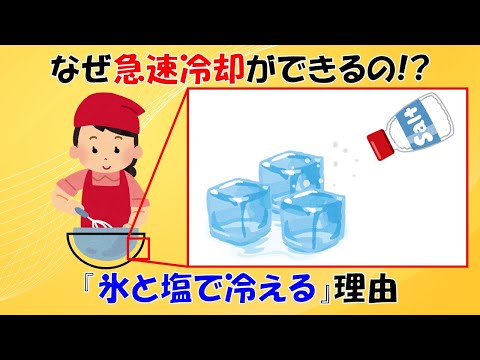 【面白い化学】塩を氷にかけるとなぜ冷えるのか？日常の料理に潜む科学を解説。【凝固点降下】【溶解熱】