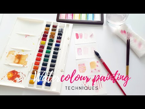 Watercolour painting techniques #watercolorpainting