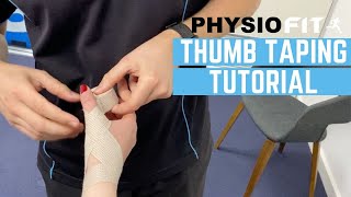 Basic support taping for a sprained thumb injury by Physio Fit Adelaide