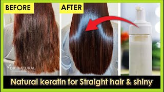 Natural Keratin treatment at home straight hair, soft, shiny hair. (Like rebonding)