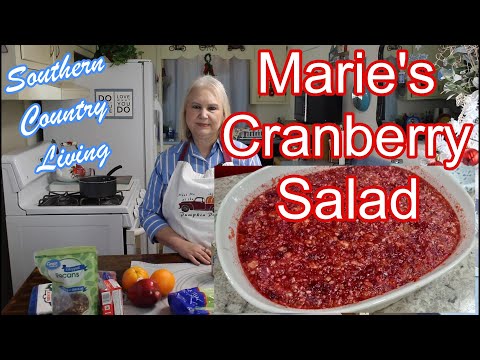 Marie's Cranberry Salad -- Holiday Food Series -- Marie's Favorite Recipe