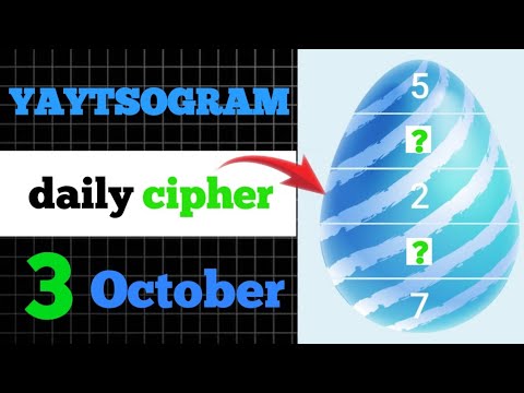 yaytsogram cipher 3 oct | Yaytsogram chiper | Daily chiper Yaytsogram | Yaytsogram sponsors cipher