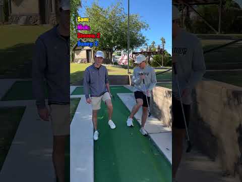 We Built A Mini Golf Hole Using OURSELVES!! (w/ Twin Tour)