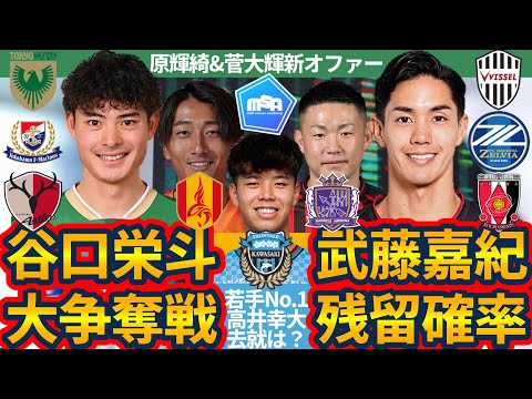 【谷口栄斗大争奪戦&武藤嘉紀移籍の行方】広島菅大輝獲得大チャンス&名古屋が原輝綺&谷口獲得の場合に起こること&武藤嘉紀神戸残留と考える理由