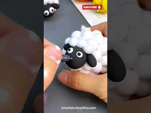 beautiful sheep craft by clay dough ✨💐🌺#shorts #viral #trending #shortsvideo