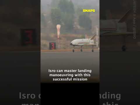 ISRO’s Pushpak captured during successful autonomous landing! #iknsnaps