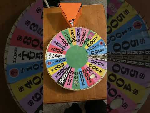 My homemade wheel of fortune, Mystery Round