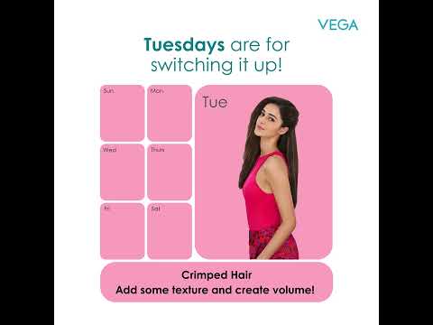 Curly, straight, or crimped—switch up your look effortlessly with the Vega 3-in-1 Hair Styler.