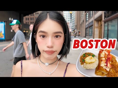 boston vlog | best lobster roll, harvard cafeteria, cooking, chinatown, shopping