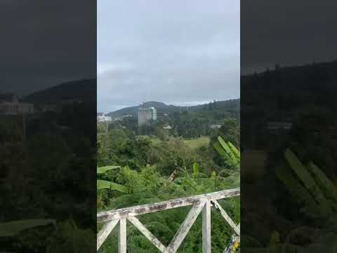 Helicopter landing at Cameron Highlands, Malaysia