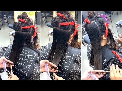 Long to Medium Length Layered Haircut Tutorial Women & How to cut Layers - PART1