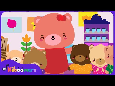 Five Little Bears Nursery Rhyme | Hide and Seek Game | The Kiboomers Kids Songs