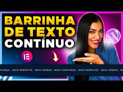 Como Fazer Carrossel de Texto Contínuo no Elementor WordPress [Barrinha de Texto Contínuo]