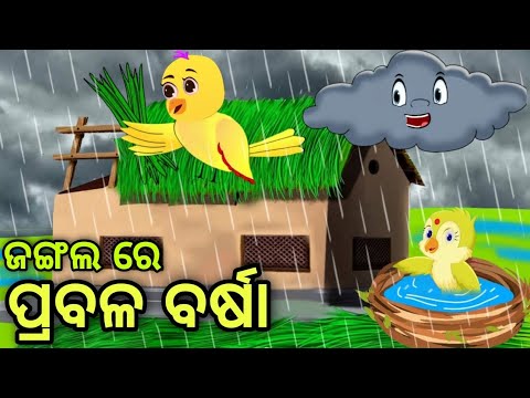 ଜଙ୍ଗଲ ରେ ପ୍ରବଳ ବର୍ଷା | Jangala Re Prabala Barsha | Tiki Chadhei | Odia Gapa | Chadhei Gapa