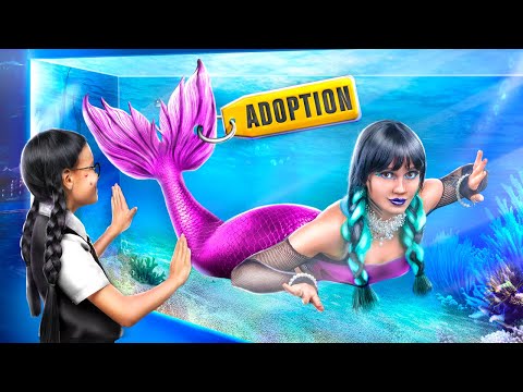 Wednesday Was Adopted By Mermaid! How to Become Mermaid!